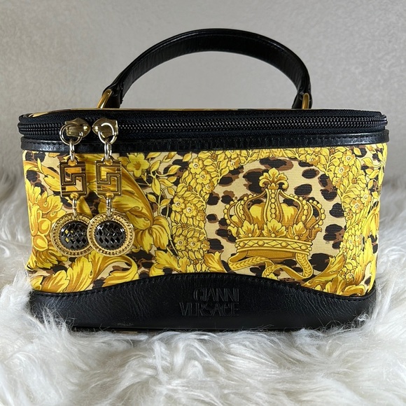Versace Handbags - Vintage Gianni Versace Sunburst Leopard Vanity Bag